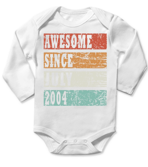 Year of construction 2004 July born gift idea Long Sleeve Baby One-Piece