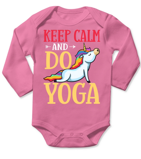 Yoga Unicorn Beginner Workout Quotes Meditation Long Sleeve Baby One-Piece