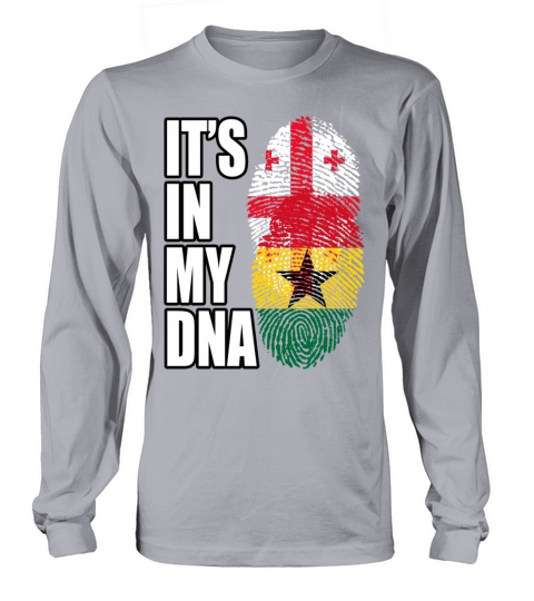 Ghanaian And Georgian Mix Heritage DNA Flag Long sleeved Unisex