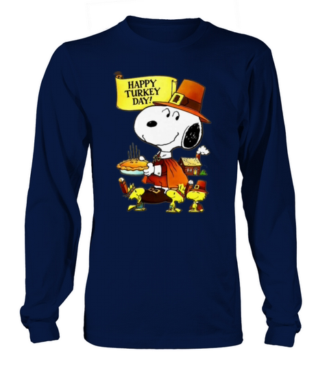 Happy Turkey Day Snoopy And Woodstock Thanksgiving Day shirt - Unisex Long Sleeve Long sleeved Unisex
