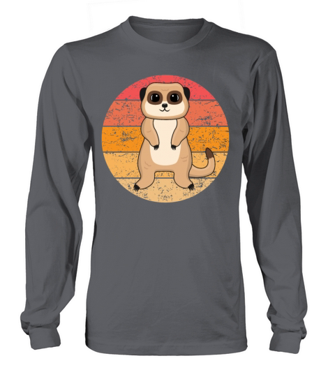 Meerkat Lovers Retro Gift Funny Animals Long sleeved Unisex
