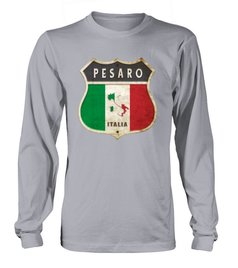 Pesaro Italy coat of arms flags design Long sleeved Unisex