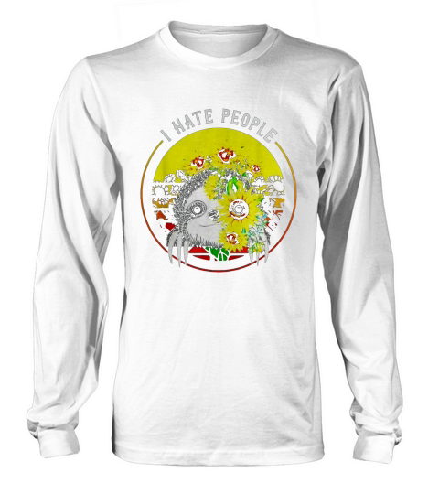 Sloth Sunflower I Hate People Long sleeved Unisex