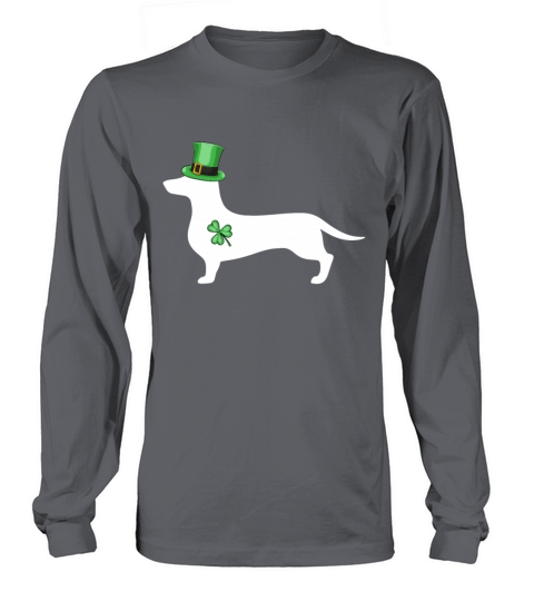 St Patricks Day Dachshund Dog Lover Funny Long sleeved Unisex