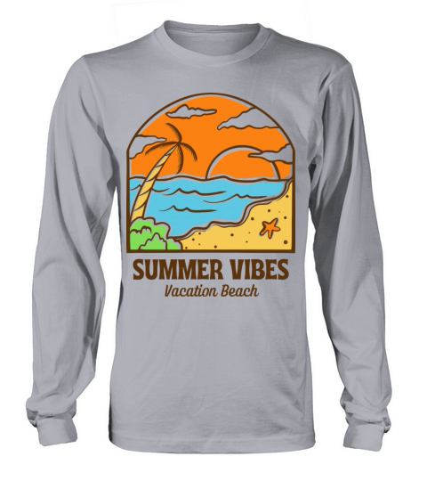 Sunshine Summer atmosphere Beach with palm trees R Long sleeved Unisex