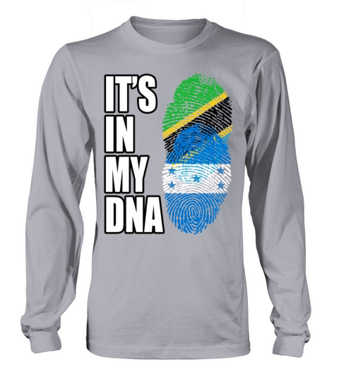 Tanzanian And Honduran Vintage Heritage DNA Flag Long sleeved Unisex