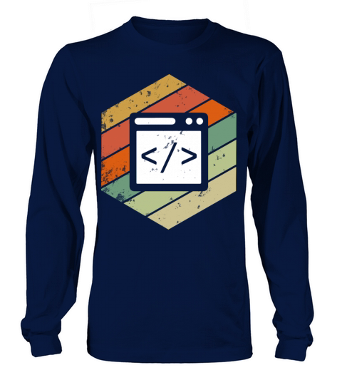 Vintage Programmers Developer HTML Coding Long sleeved Unisex