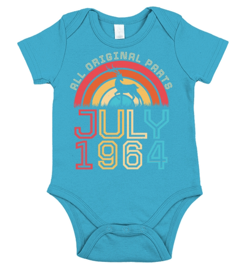 1964 July Everything Original Short Sleeve Baby One-Piece