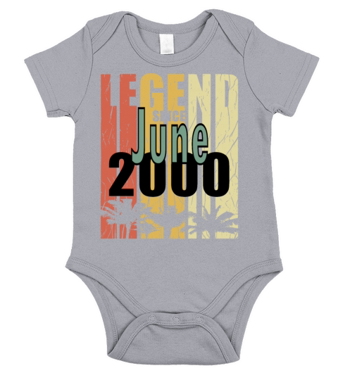 2000 vintage born in June gift Short Sleeve Baby One-Piece