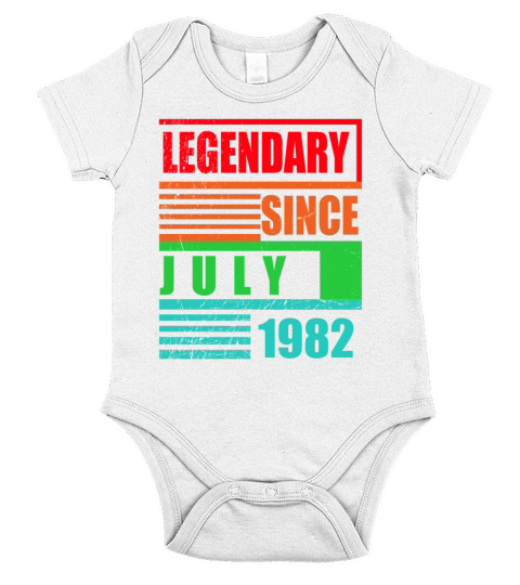 40th birthday Legendary since July 1982 birthday Short Sleeve Baby One-Piece