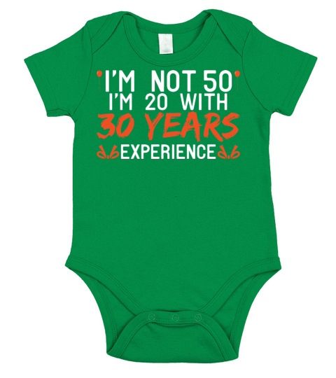 50th Birthday 50 Fifty Fiftieth Age Anniversary Short Sleeve Baby One-Piece
