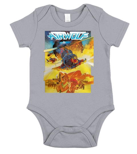 Airwolf Poster Short Sleeve Baby One-Piece