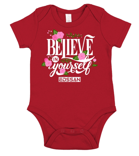 Believe in yourself floral Short Sleeve Baby One-Piece