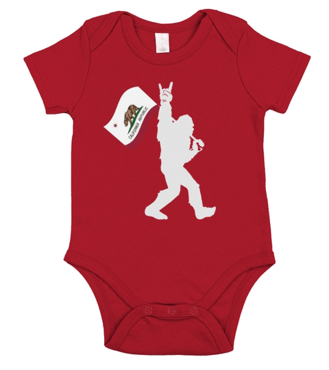 Bigfoot Rock and Roll California Republic shirt Short Sleeve Baby One-Piece
