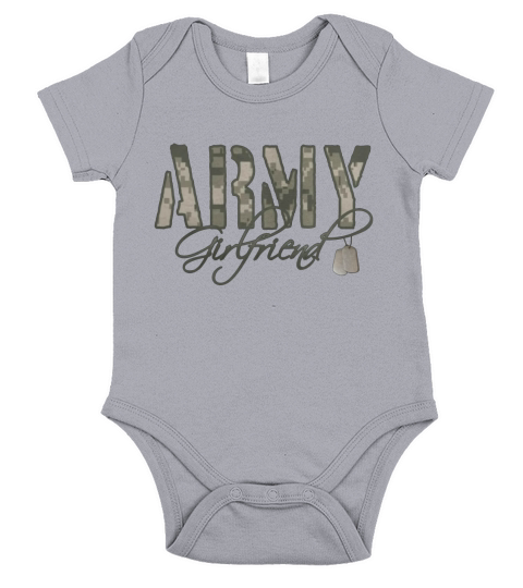 Black Army Girlfriend- Dog Tags Womens T-Shirts Short Sleeve Baby One-Piece