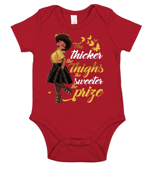 Black women the thicker the thighs the sweeter the prize Short Sleeve Baby One-Piece