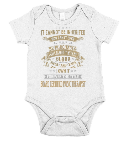 Board Certified Music Therapist Forever Job Title Shirts Short Sleeve Baby One-Piece