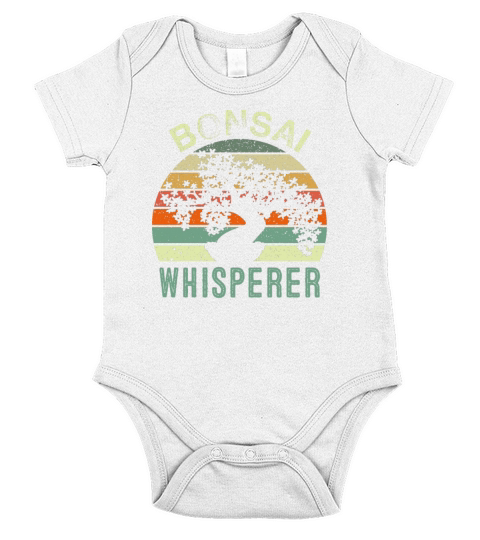 Bonsai Whisperer Retro Sunset Funny Japanese Minia Short Sleeve Baby One-Piece