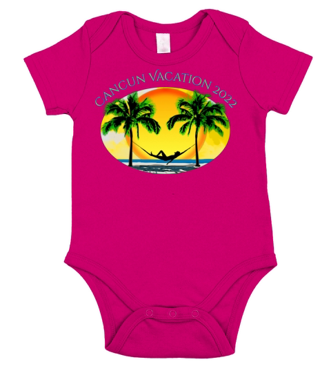 Cancun Vacation 2022 Beach Summer Vacation Short Sleeve Baby One-Piece