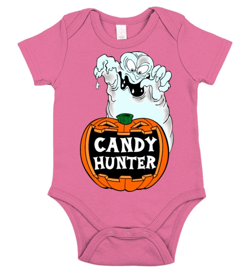Candy Hunter Halloween Funny Short Sleeve Baby One-Piece