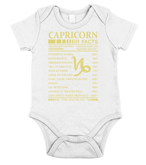 Capricorn Facts Short Sleeve Baby One-Piece