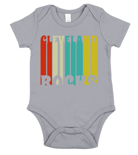 Cleveland Rocks Retro Vintage Shirt Short Sleeve Baby One-Piece