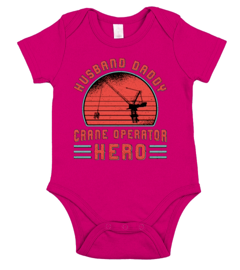 Crane Operator Husband Daddy Construction Site Short Sleeve Baby One-Piece