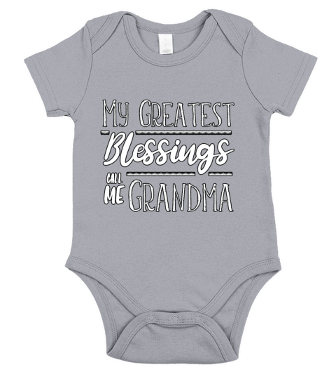 Cute My Greatest Blessings Call Me Grandma Best Na Short Sleeve Baby One-Piece