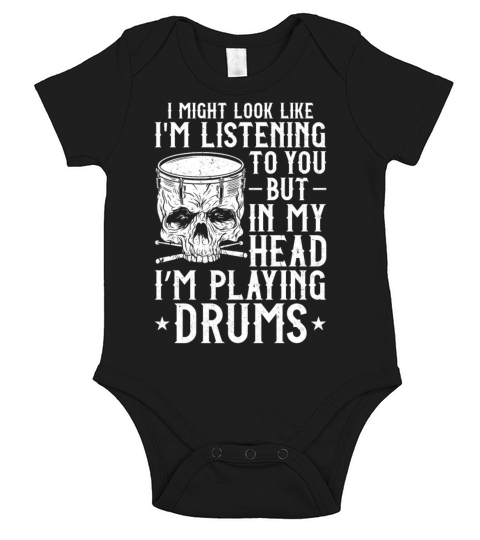 Drummer Drum Set Vintage I Might Short Sleeve Baby One-Piece