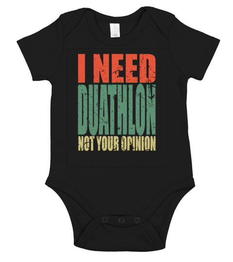 Duathlon Saying Funny Short Sleeve Baby One-Piece