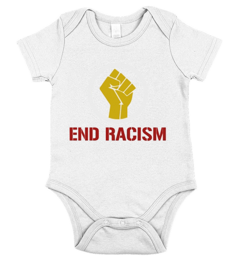 End Racism   African American  Black Lives Short Sleeve Baby One-Piece