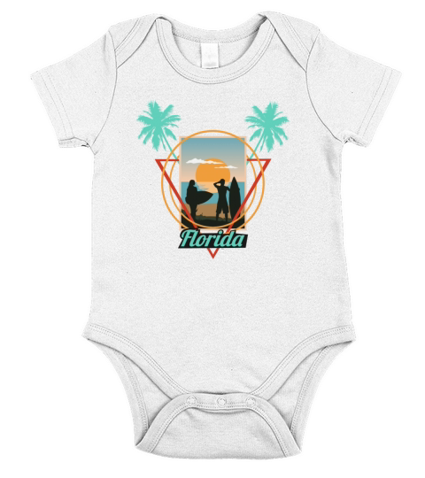 Enjoy Surfing Florida - Summer Vibes Short Sleeve Baby One-Piece