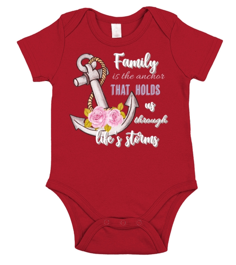 Family is the Anchor that Holds Us Short Sleeve Baby One-Piece
