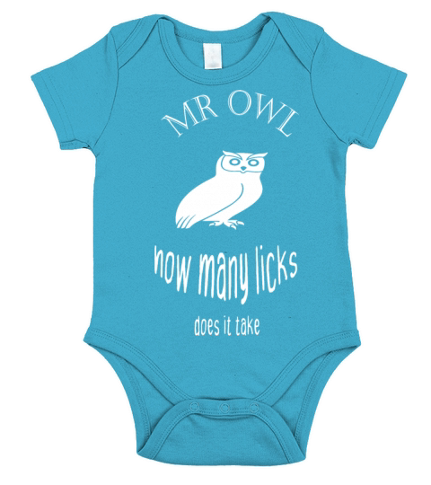 Funny Owl How Many Licks Does It Take Short Sleeve Baby One-Piece