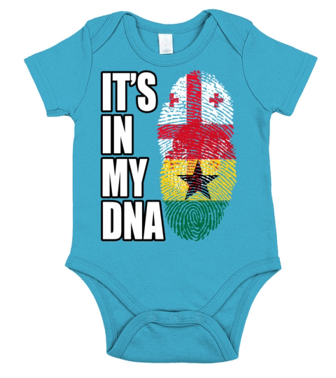 Ghanaian And Georgian Mix Heritage DNA Flag Short Sleeve Baby One-Piece