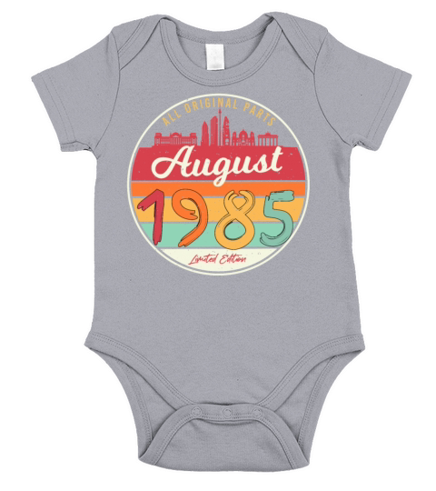 Gift Idea For August 1985 Short Sleeve Baby One-Piece