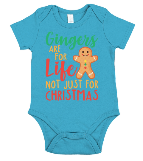 Gingers Are For Life Not Just For Christmas Funny Short Sleeve Baby One-Piece