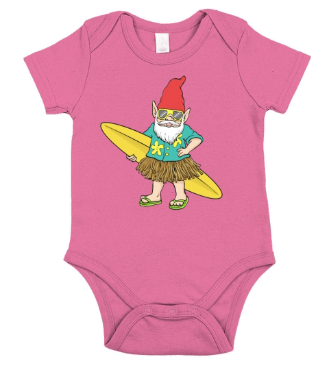 Gnome Hawaiian Long Sleeve Shirt Short Sleeve Baby One-Piece