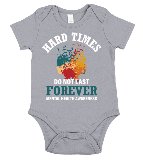 Hard Times Mental Health Support Short Sleeve Baby One-Piece