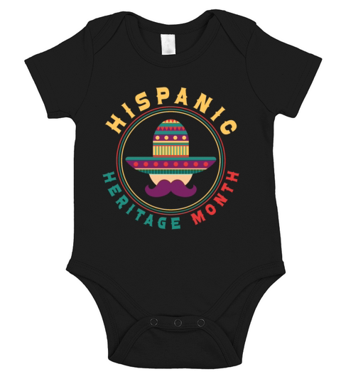 Heritage Month Hispanic Men Woman Flags Short Sleeve Baby One-Piece