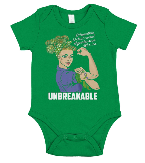 Idiopathic Intracranial Hypertension Warrior Unbreakable Short Sleeve Baby One-Piece