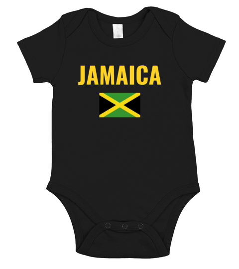 Jamaican Flag Jamaica Gift Souvenir Vintage Travel Short Sleeve Baby One-Piece