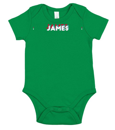 James Name - Funny Name James 80s theme Short Sleeve Baby One-Piece