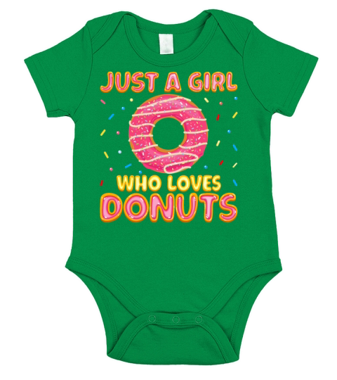 Just a Girls Who Loves Donuts - Doughnut Donut Short Sleeve Baby One-Piece
