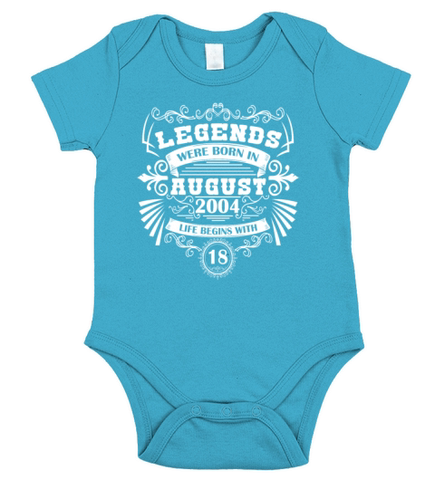 Legends were born in August 2004 Short Sleeve Baby One-Piece