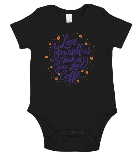 Love And Coffee Quote Lettering Short Sleeve Baby One-Piece