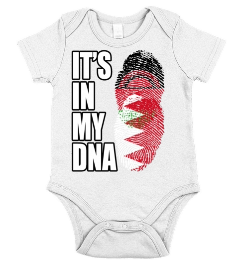 Malawian And Bahraini Mix Heritage DNA Flag Short Sleeve Baby One-Piece