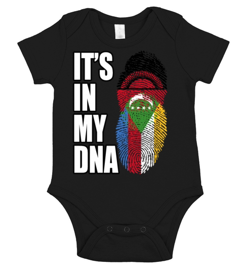 Malawian And Comoran Mix Heritage DNA Flag Short Sleeve Baby One-Piece