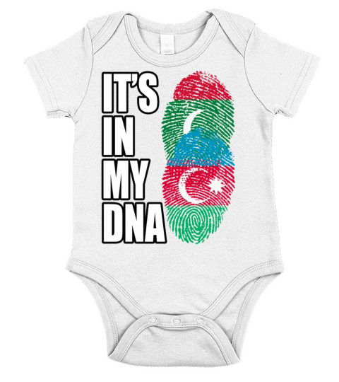 Maldivian And Azerbaijani Mix Heritage DNA Flag Short Sleeve Baby One-Piece