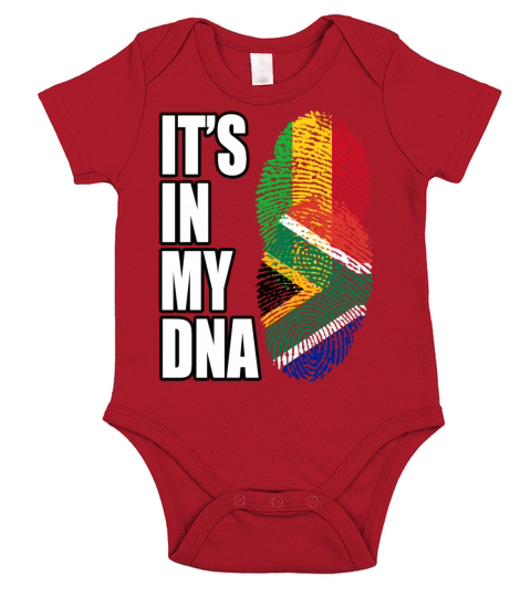 Malian And South African Mix Heritage DNA Flag Short Sleeve Baby One-Piece